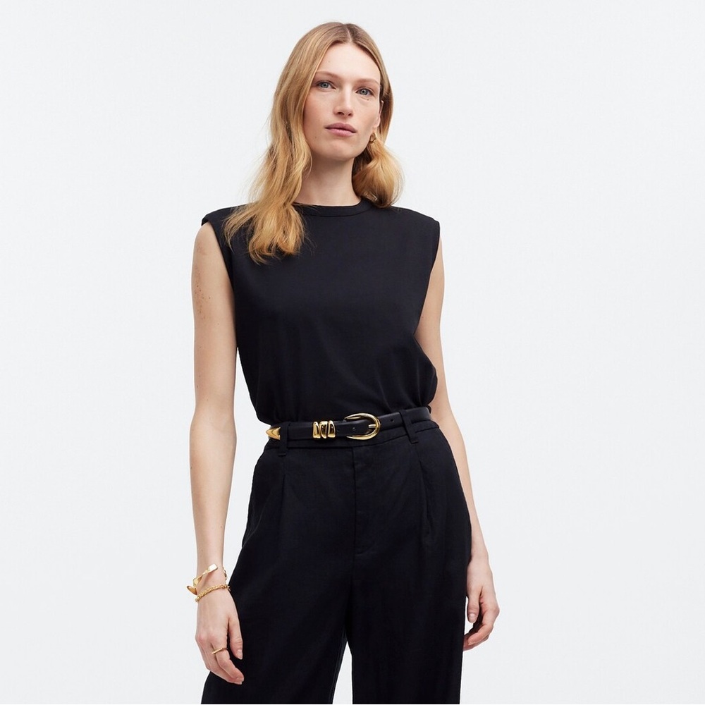 NWOT Madewell Structured Muscle Tee in Black